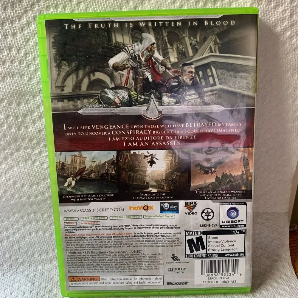 Assassin's Creed II (Microsoft Xbox 360, 2009)